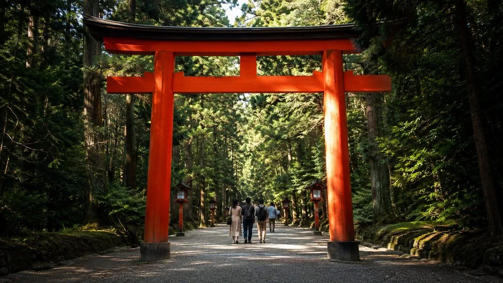 The shrine approach on the private full-day Tokyo tour